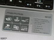 Acer fais la publicité des caractéristiques particulièrement détaillées du portable: longue autonomie, boitier mince, Ecran LED.