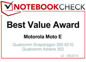 Meilleur rapport qualité/prix en Juin 2014: Motorola Moto E