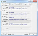 Systeminfo CPUZ Cache
