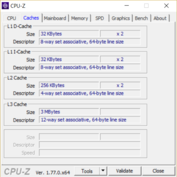 Informations système: CPU-Z cache.