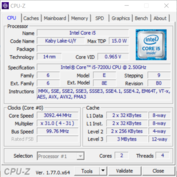 Informations système: CPU-Z CPU.