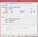 Informations systèmes : CPU-Z Motherboard