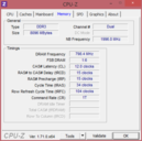 Informations systèmes : CPU-Z Memory