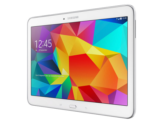 En test : la Samsung Galaxy Tab 4 10.1. Exemplaire de test fourni par Cyberport.