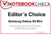 Prix des Editeurs Septembre 2014 : Samsung Galaxy S5 Mini