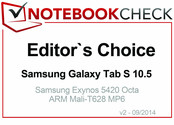 Choix de la rédaction - Septembre 2014 : la Samsung Galaxy Tab S 10.5.