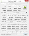 Informations système GPUZ (GTX 860M)