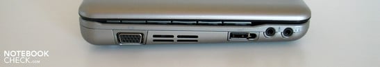 Left side: VGA, USB, audio ports