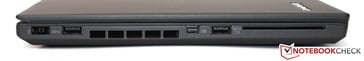Left: Power socket, USB 3.0, mini-DisplayPort, USB 3.0, SmartCard reader