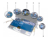 Graphic Dell: all the crucial components are housed in the keyboard area.