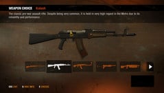 Le joueur peut choisir entre différentes armes.