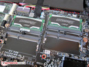 Deux des quatre slots RAM sont utilisés.