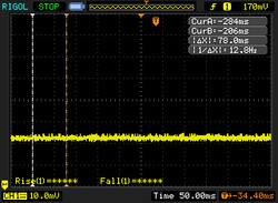 Nous n'avons pas détecté de PWM (Pulse Width Modulation).