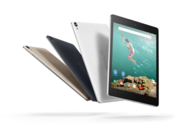The Google Nexus 9 is available in three colors.