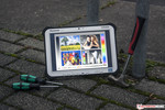 En test : le Panasonic Toughpad FZ-G1, gracieusement fourni par Panasonic Allemagne.