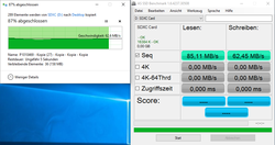 Débits de transfert du lecteur de cartes SD (Toshiba Exceria Pro UHS-II)