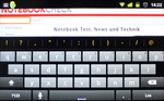 Virtual keyboard of the Nexus S...