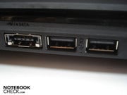 Combiné eSATA/USB et 2x USB 2.0 sur le côté gauche