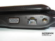 VGA, RJ45 Gigabit-LAN et prise d'alimentation sur le côté droit