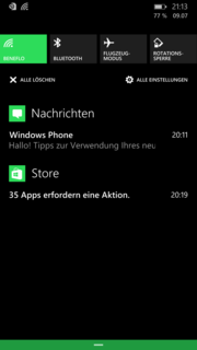 Le centre de notification est l'une des fonctionnalités les plus intéressantes de Windows Phone 8.1.
