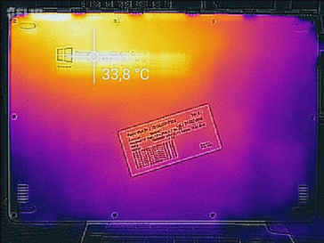 Temperature distribution bottom (idle)