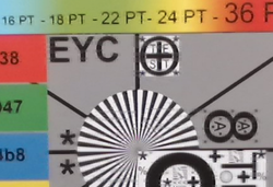 Artéfacts de compression sur la carte de test