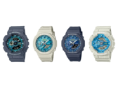 De gauche à droite, Casio GA-110AS-2AJF, GA-2100AS-5AJF, GA-2100AS-2AJF et GA-110AS-5AJF. (Source de l'image : Great G-Shock World, Yahoo Japan)