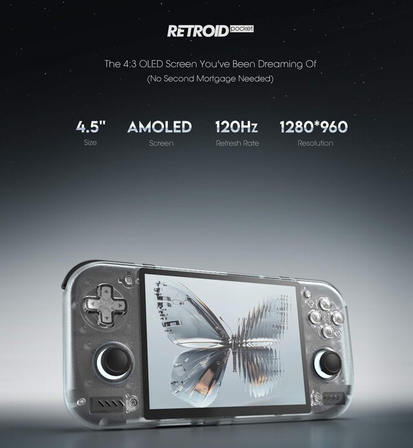 Le Retroid Pocket Nova sera équipé d'un écran AMOLED à 120 Hz.