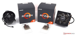 En test : les processeurs AMD de bureau, Ryzen 5 2600X et Ryzen 7 2700X.