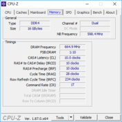 Dell Latitude 5420 Rugged - CPU-Z : mémoire vive.