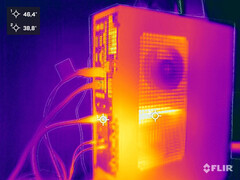 Développement de la chaleur pendant le test de stress (Asus ExpertCenter D9 SFF D900SC)