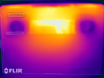 Températures de surface - Essai sous contrainte (en bas)