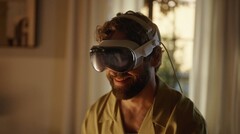 Le serre-tête Vision Pro optionnel tel qu'il est monté. (Source : Apple)