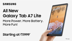 La Galaxy Tab A7 Lite obtient de nouveaux listings. (Source : Samsung)