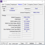 CPU-Z - mémoire