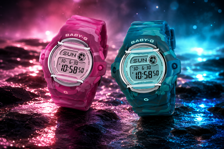 Les modèles Casio BG-169CM-2 et BG-169CM-4 (de gauche à droite)