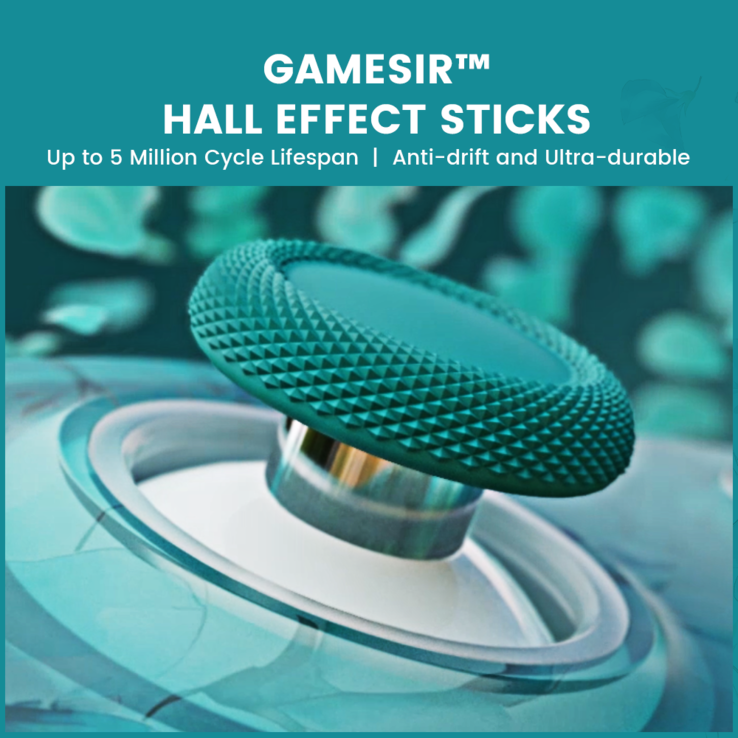 Le GameSir T7 Pro Floral est doté d'un joystick à effet Hall anti-dérive propre à GameSir (Image source : GameSir)