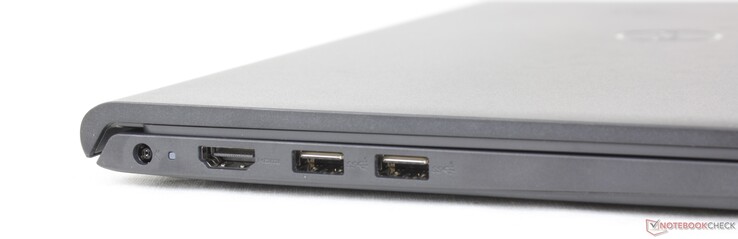 À gauche : adaptateur secteur, HDMI 1.4, 2x USB-A 2.0
