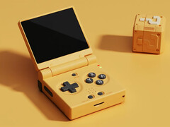 Le Miyoo Mini Flip dans l'une de ses multiples couleurs de lancement. (Source de l'image : Miyoo)