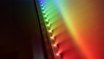 Lumière de bande TV à dégradé.