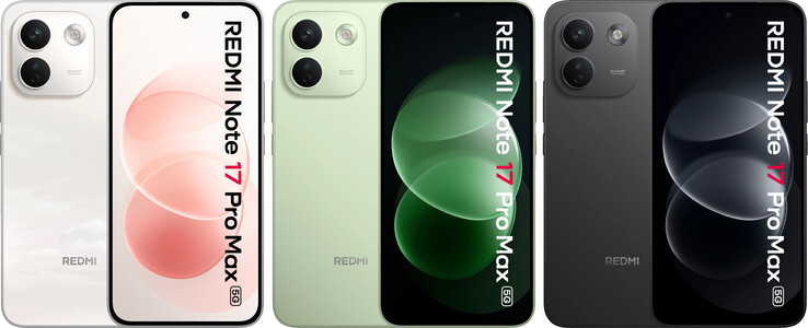 Vue de face et les trois coloris disponibles pour ce téléphone