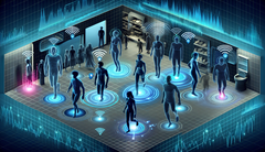 WhoFi peut identifier les personnes se trouvant dans une zone Wi-Fi avec une précision de 95,5 %. (source de l&#039;image : DallE3)