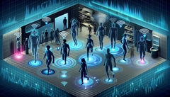 WhoFi peut identifier les personnes se trouvant dans une zone Wi-Fi avec une précision de 95,5 %. (source de l'image : DallE3)