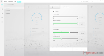 L'overclocking de l'Area 51m est possible pour le CPU et le GPU.