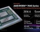 AMD Ryzen 9 7945HX dispose de 80 Mo de cache L2 + L3 combinés. (Source : AMD)