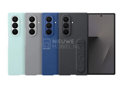 Le Galaxy Z Fold7 peut déjà être vu dans ses quatre couleurs de lancement grâce à ces étuis de première main qui ont fait l'objet d'une fuite. (Source de l'image : via NieuweMobiel)