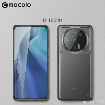 De nouveaux rendus du Xiaomi "12 Ultra" dans un étui. (Source : Machine Wang Tengxiao, Ice Universe via Weibo)