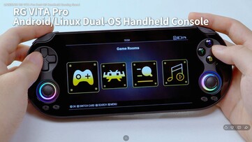 L'écran d'accueil Linux sur l'Anbernic RG Vita Pro.