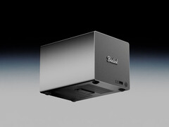 La nouvelle configuration ME Pro est équipée d'un processeur Pentium Silver J5005. Sur la photo : une image de synthèse présentant le design du NAS.
