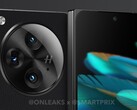 Le OnePlus Open pourrait être l'un des plus petits smartphones pliables commercialisés à ce jour. (Source de l'image : @OnLeaks &amp; SmartPrix)